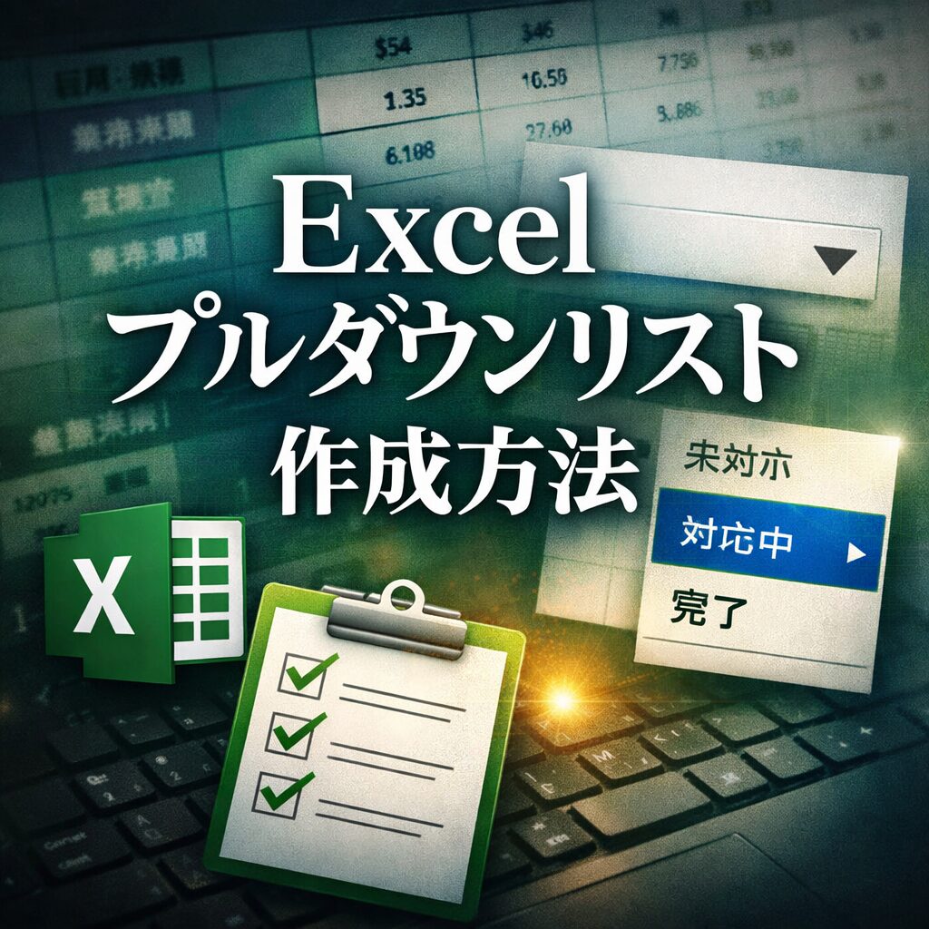 Excelでプルダウンリストを作成する方法|ドロップダウン設定の完全ガイド
