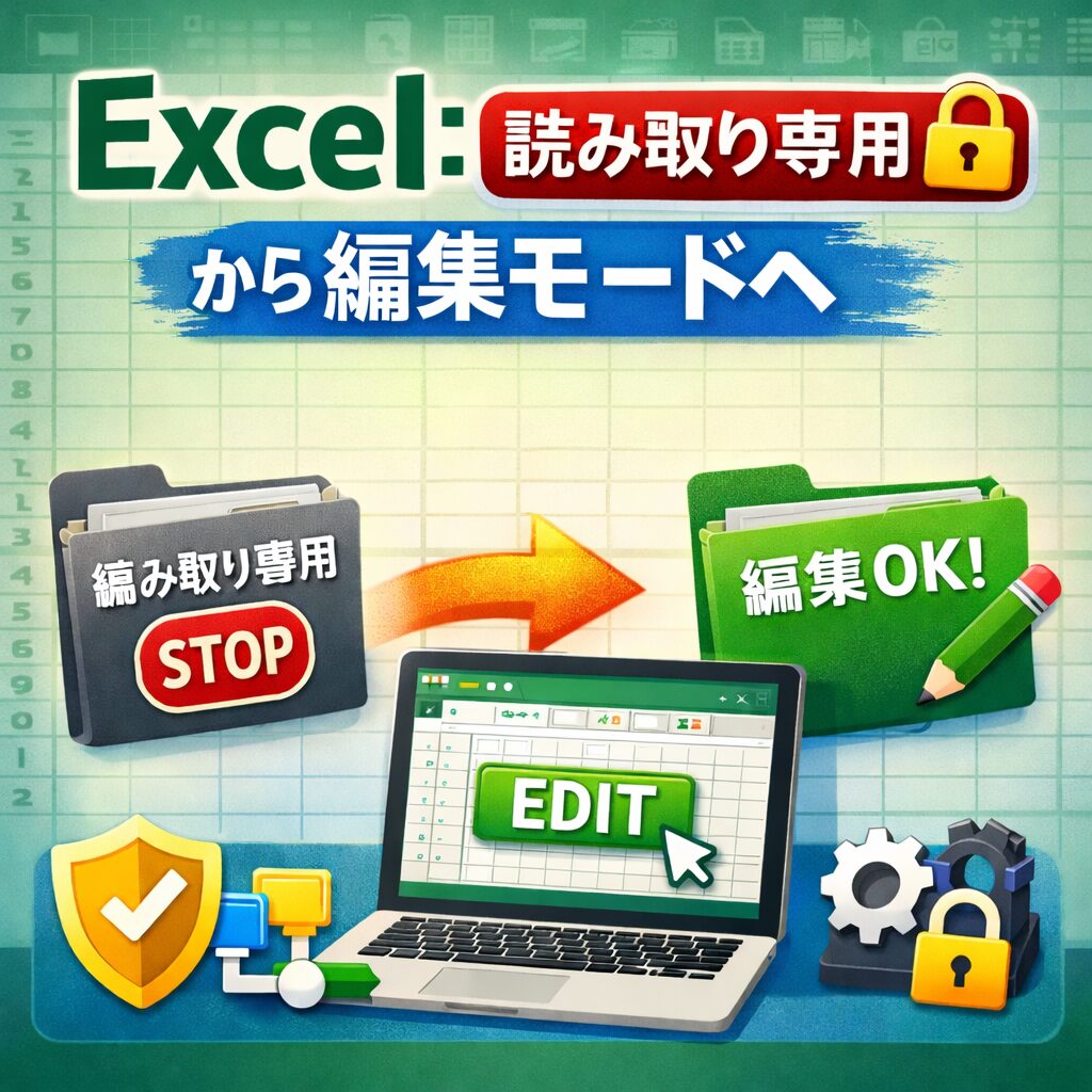 Excel：読み取り専用から編集モードへ素早く切り替える方法