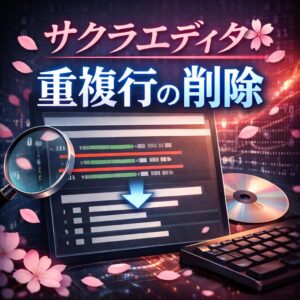 サクラエディタで重複行を削除する方法 サクラエディタで重複行を削除する方法