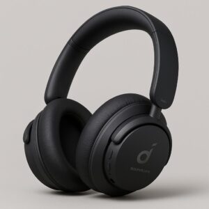 Anker Soundcore Space One Pro (Bluetooth 5.3 ワイヤレス ヘッドホン)【最大60時間音楽再生 / ウルトラノイズキャンセリング 3.5 / LDAC/ハイレゾ対応 (ワイヤレス/有線) / マルチポイント対応/外音取り込み/マイク内蔵】 ミッドナイトブラック