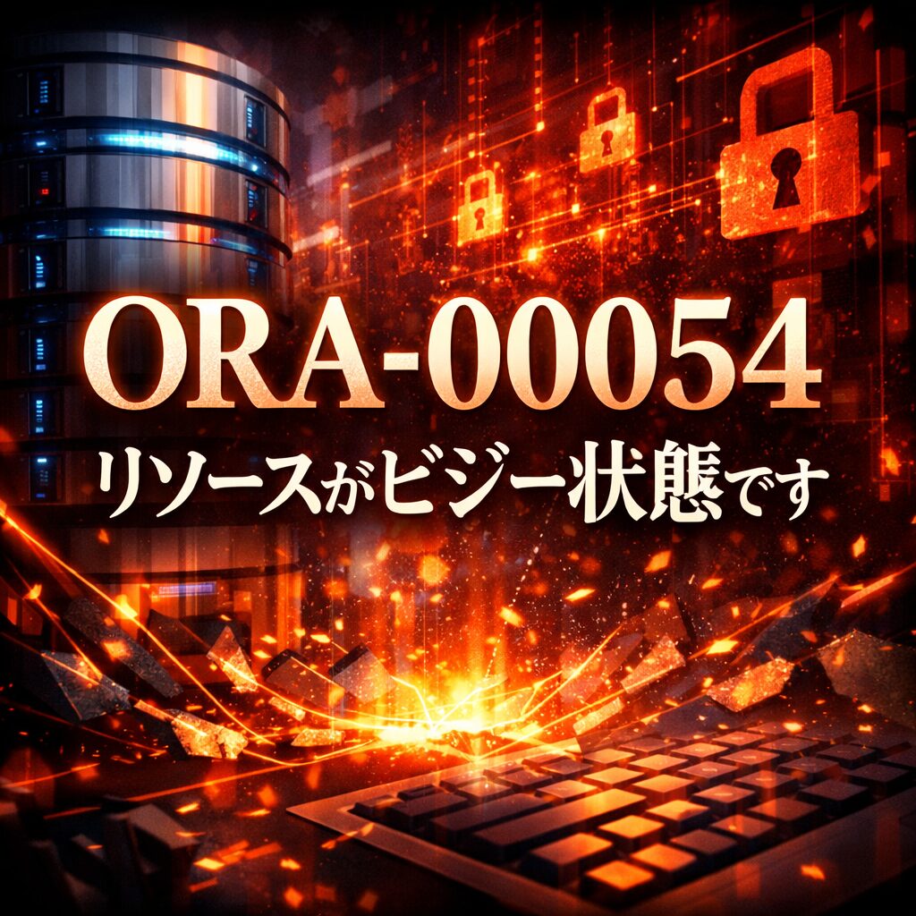 Oracle「ORA-00054： リソースがビジー状態です」発生時の回避策