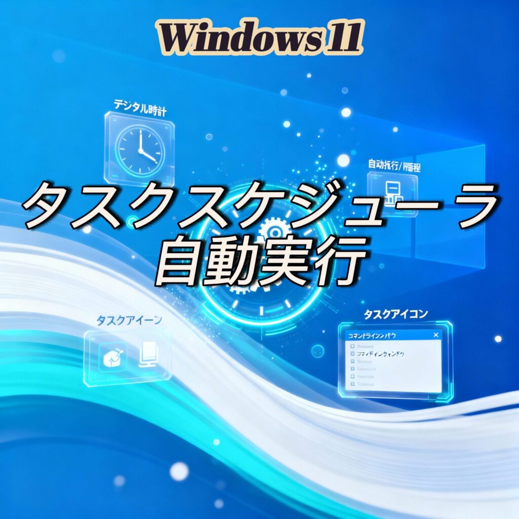 Windows 11：タスクスケジューラで定期的にバッチを自動実行する方法