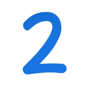 手書き文字「2」