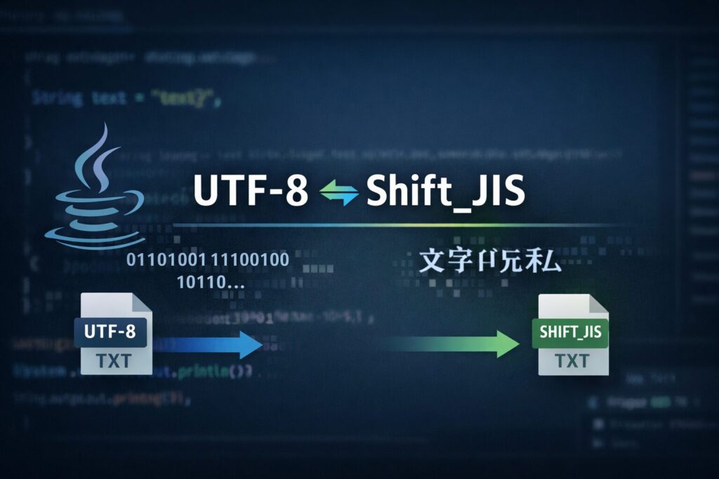文字コードUTF-8 Shift_JISを変換