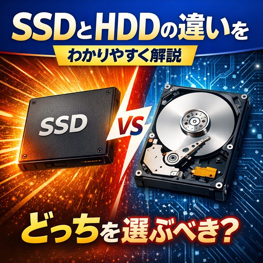 SSDとHDDの違い をわかりやすく解説｜どっちを選ぶべき？