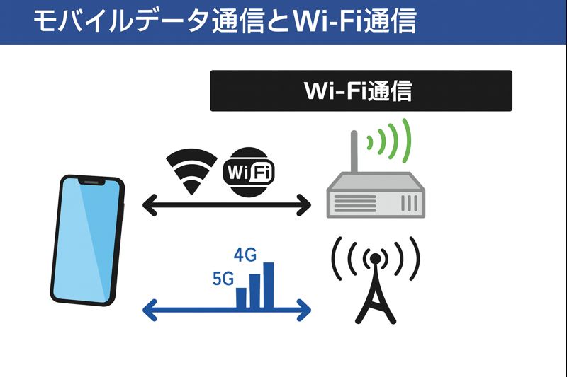 モバイルデータと通信とWi-Fi通信