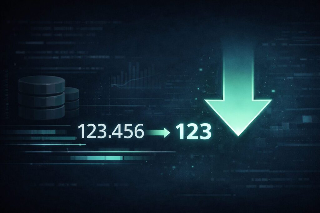 SQL 切り捨てイメージ