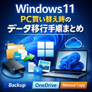 Windows11 PC買い替え時のデータ移行手順まとめ