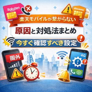 楽天モバイルが繋がらない 原因と対処法まとめ｜今すぐ確認すべき設定