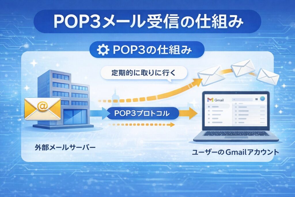 POP3メール受信の仕組み