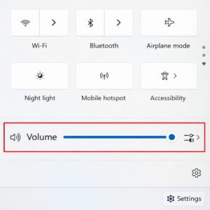 Windows 11_音量スライダー確認_英語版