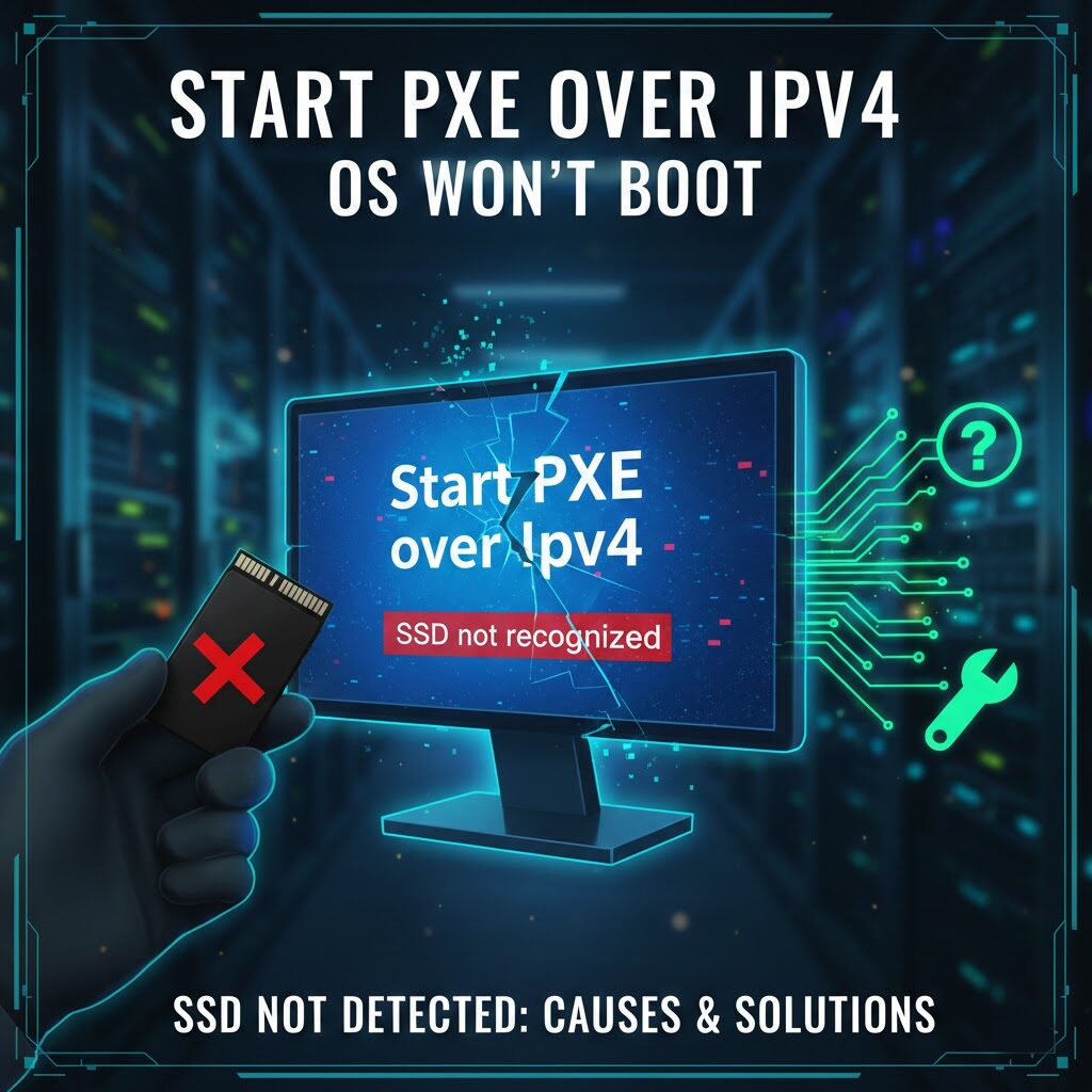 突然「 Start PXE over IPv4 」が出てOSが起動しない原因と解決策｜SSDが認識されないときの対処法