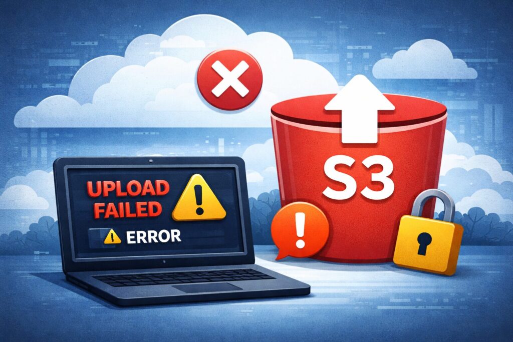 AWS S3にアップロードできない