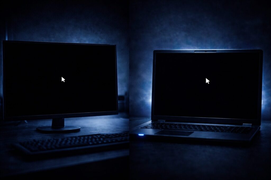 Windows11で画面が真っ黒