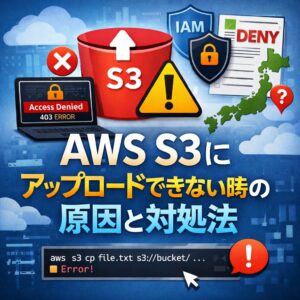 AWS S3にアップロードできない時の原因と対処法