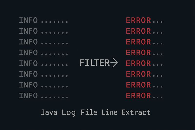 Java ログ抽出が一目で分かる王道構図