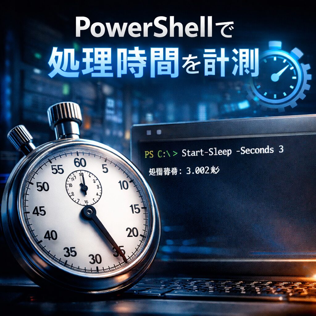 PowerShellで処理時間を計測しログに残す方法