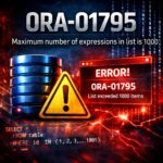 ORA-01795_リストに指定できる式の最大数は1000です。 の原因と対処方法