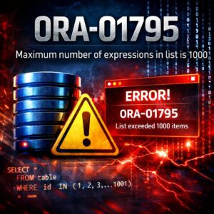 ORA-01795_リストに指定できる式の最大数は1000です。 の原因と対処方法
