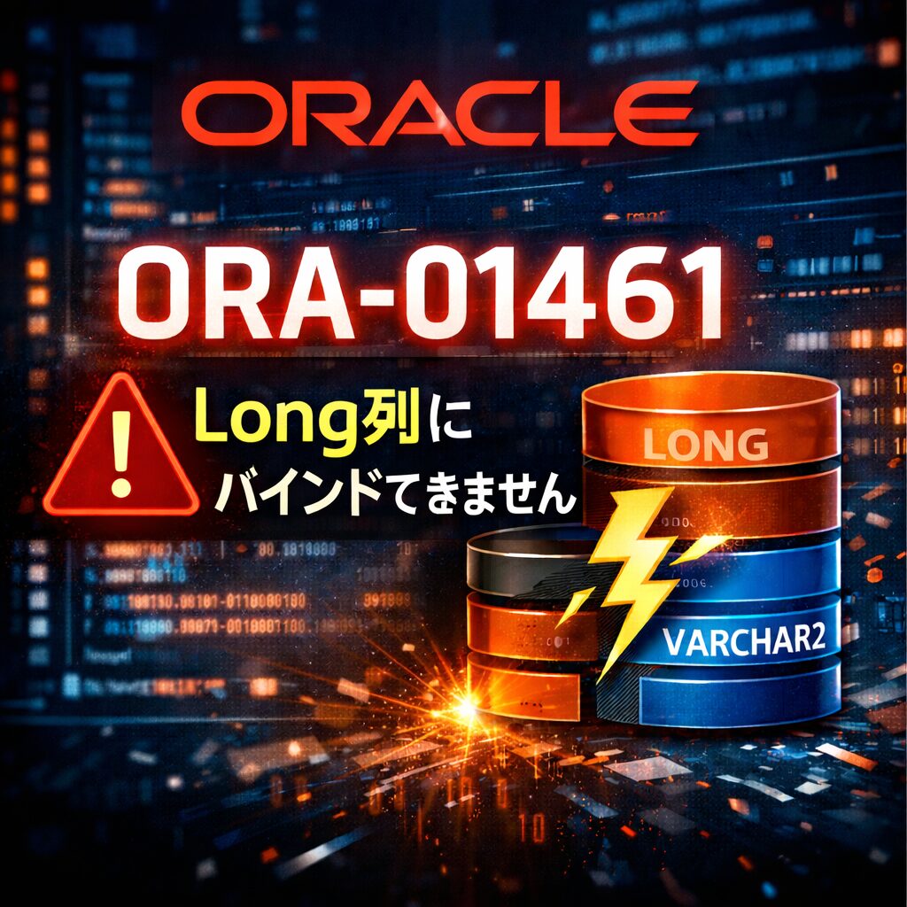 ORA-01461_LONG列にバインドできません の原因と対処法