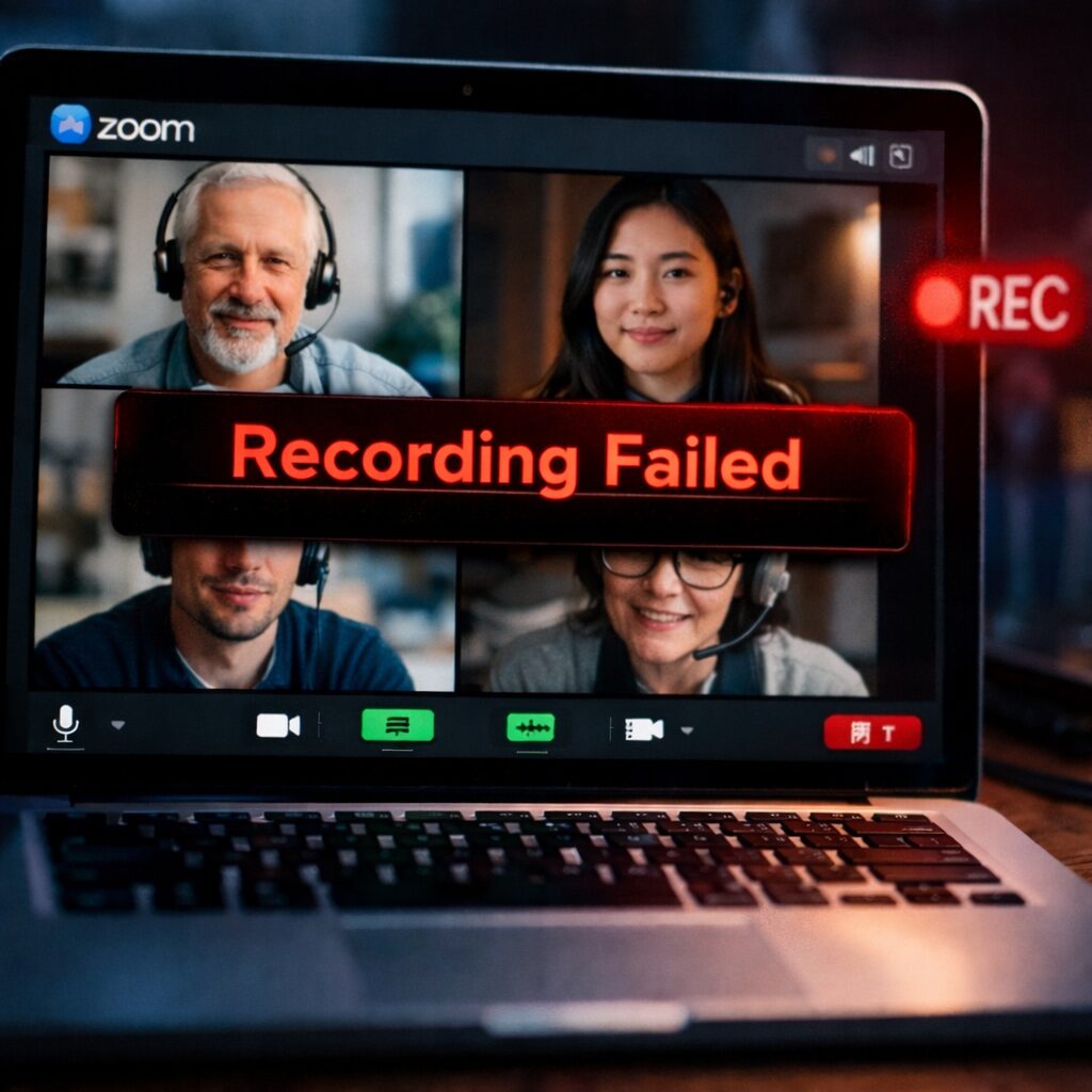 Zoomで録画が開始できない・保存されない原因