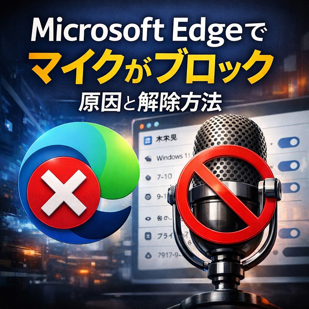Microsoft Edgeでマイクがブロックされる原因と解除方法（Windows11）