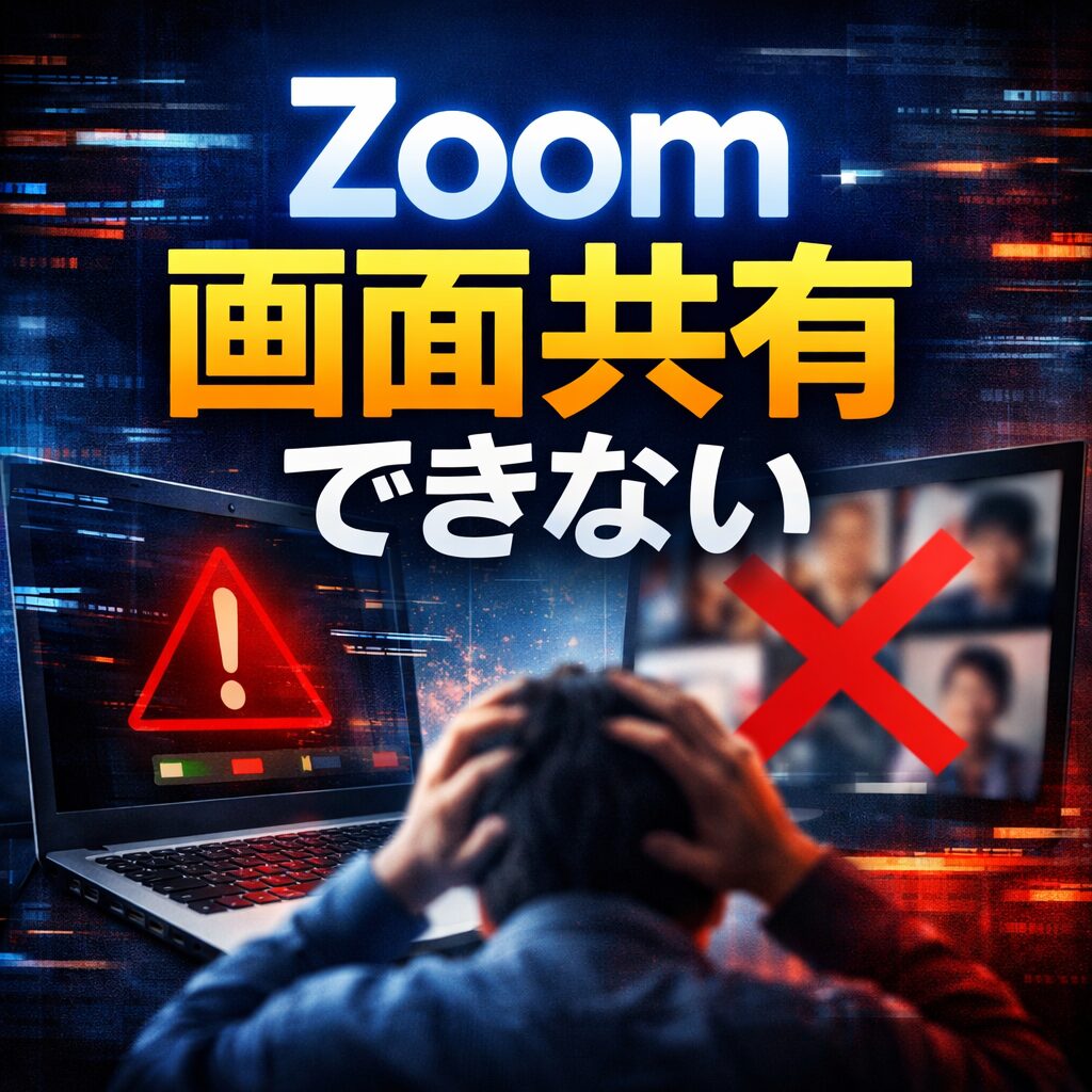 Zoomの画面共有ができない原因と対処法