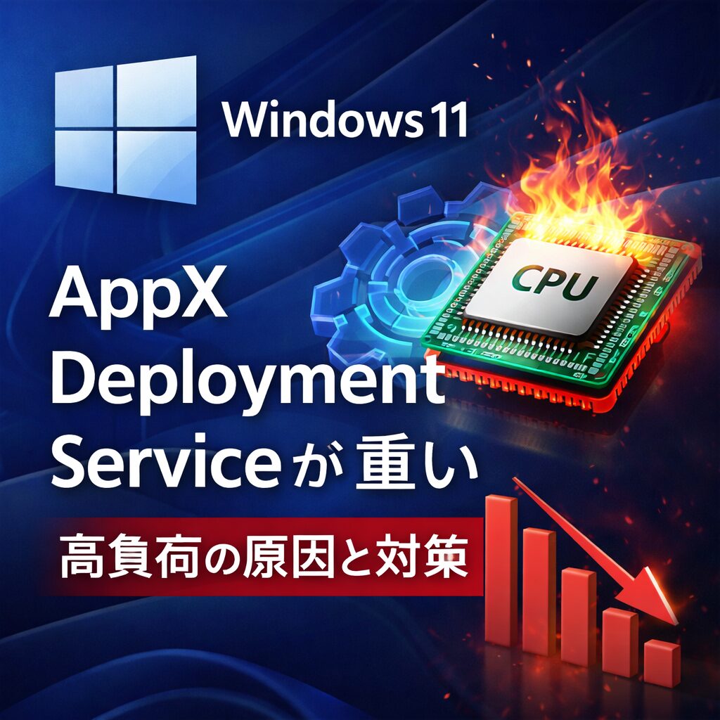 Windows11で AppX Deployment Service が重い・高負荷になる理由と対策