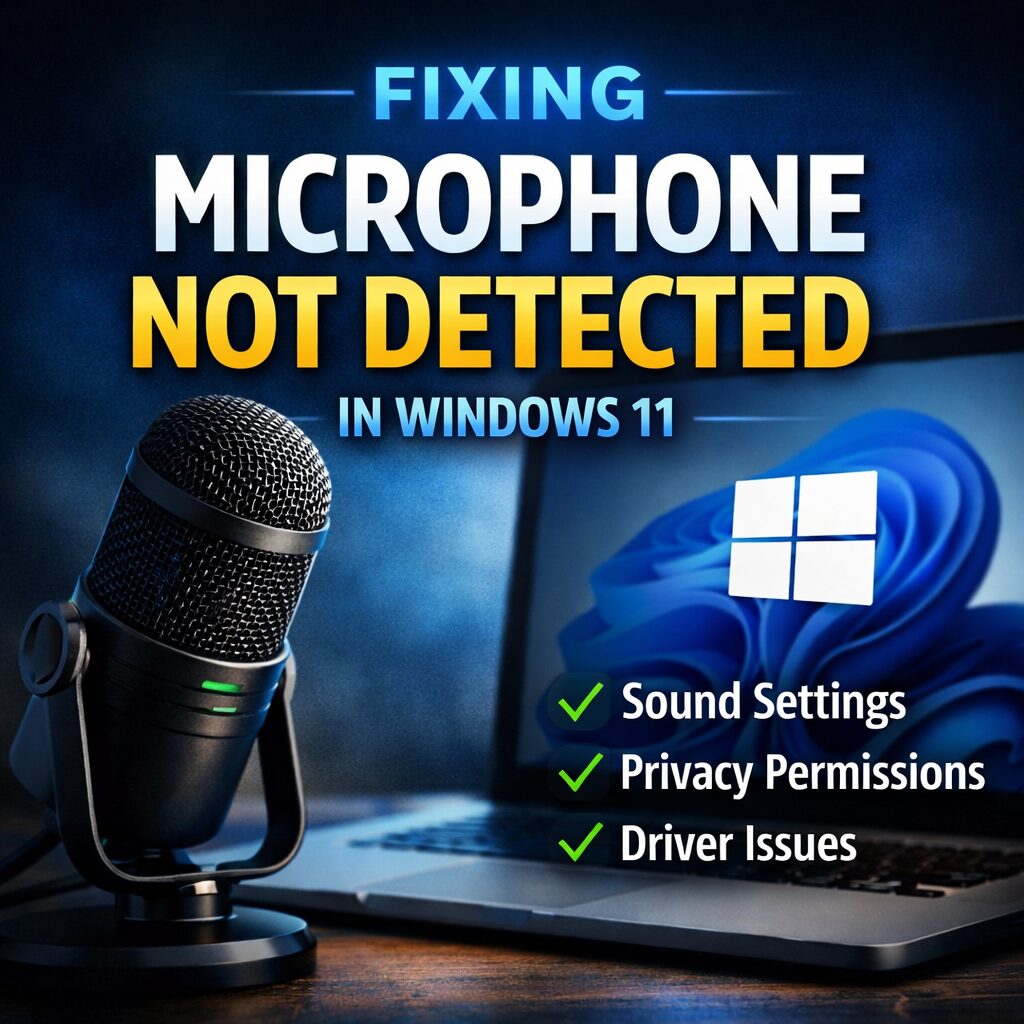 What to Check When Your Microphone Is Not Detected in Windows 11」