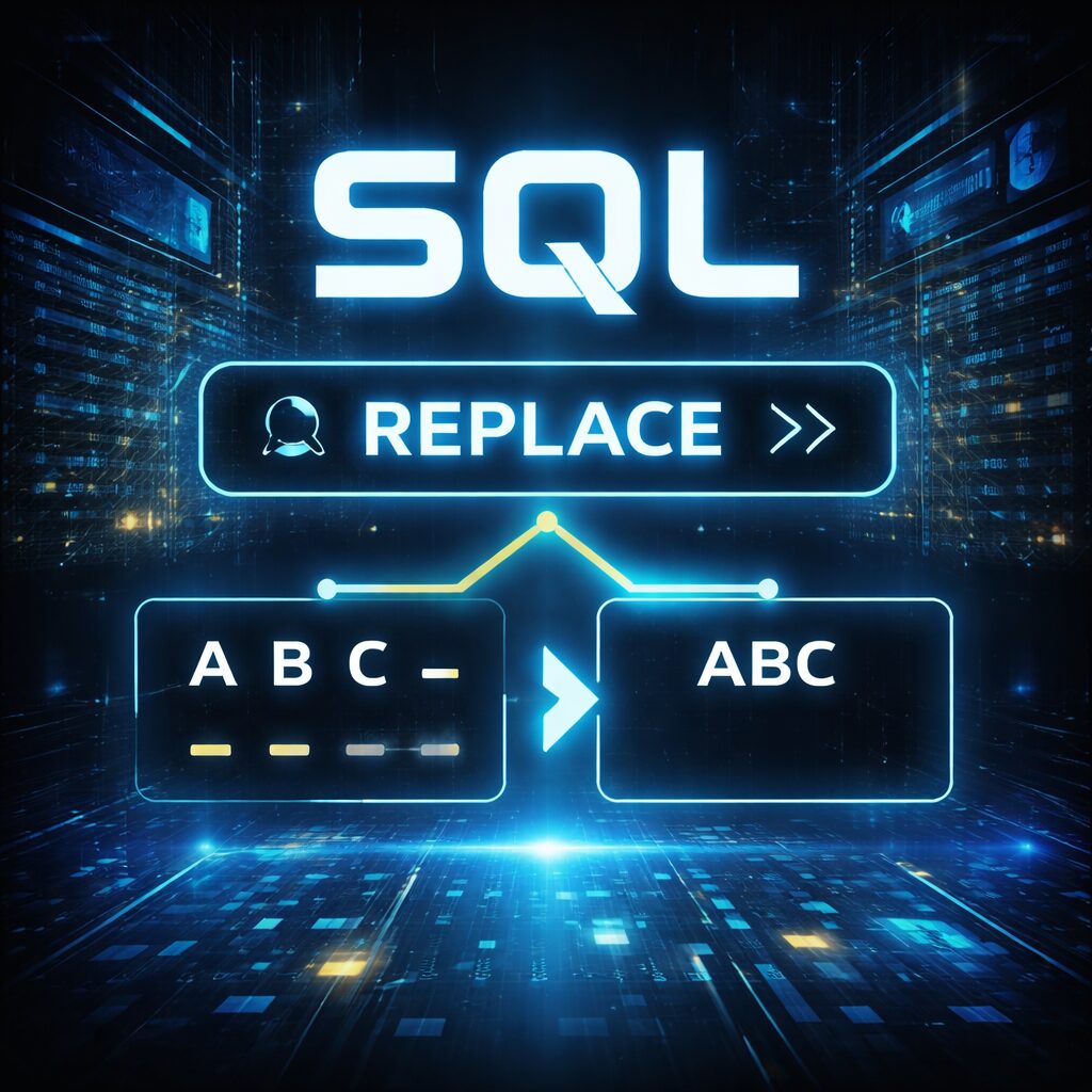 SQL：全角・半角スペースを削除したい時は REPLACE を使えば解決