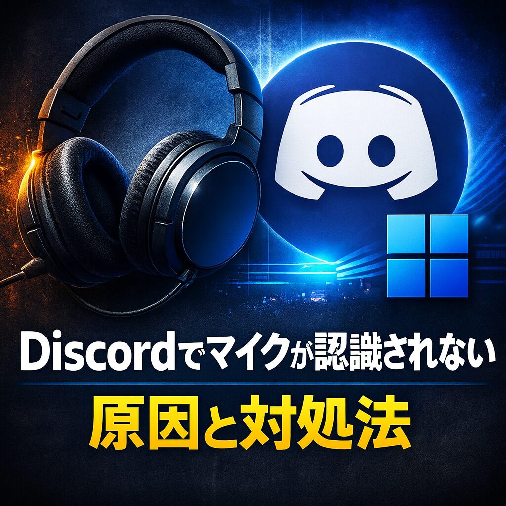 Discordでマイクが認識されない原因と対処法(Windows11)