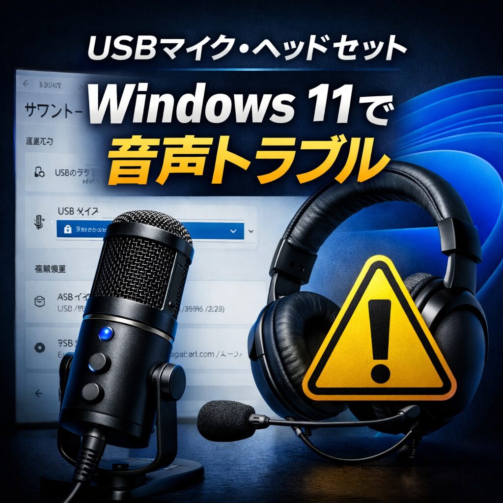 USB マイク・ヘッドセットが Windows 11 で正しく動作しないときのチェックリスト