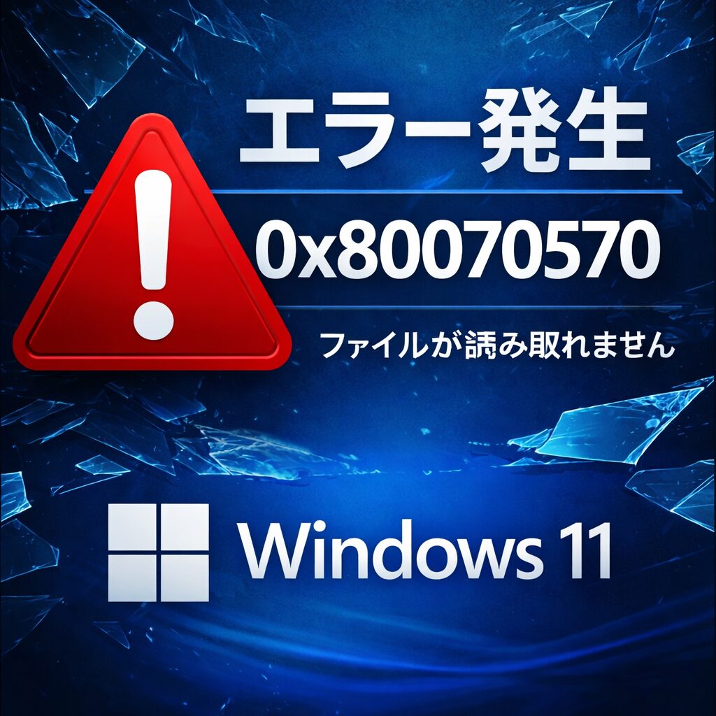 Windows 11 エラーコード 0x80070570 が表示された時の対処法【破損ファイル】