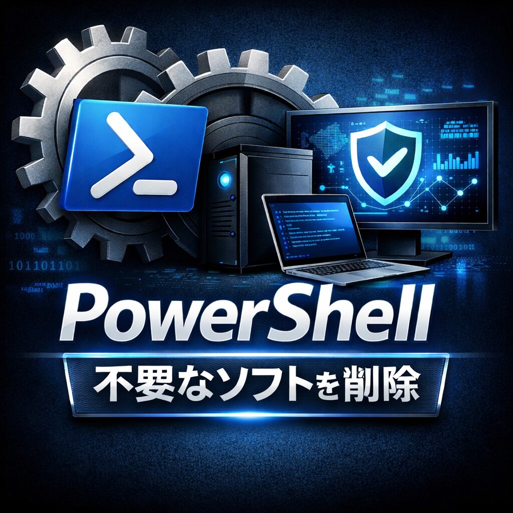 PowerShellで不要なソフトを一括削除する手順【業務PC管理】