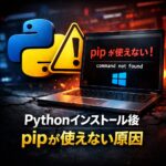 Python インストール後に pip が使えない原因