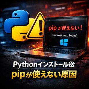 Python インストール後に pip が使えない原因