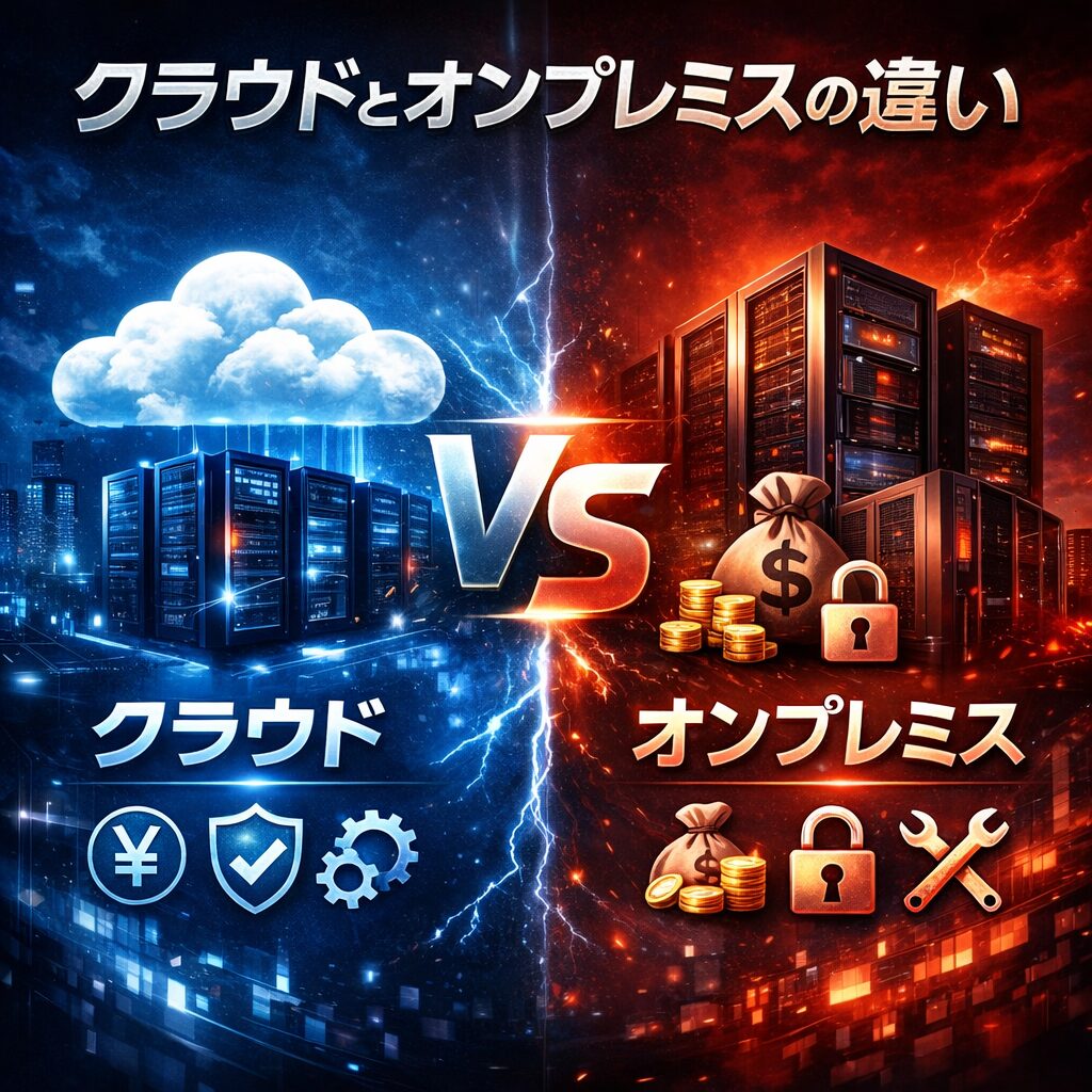 クラウドとオンプレミスの違い｜コスト・セキュリティ・運用面で徹底比較