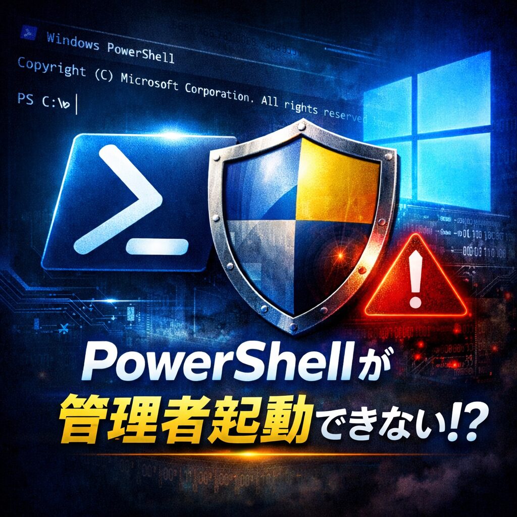 PowerShellが管理者として起動できないときの対処法
