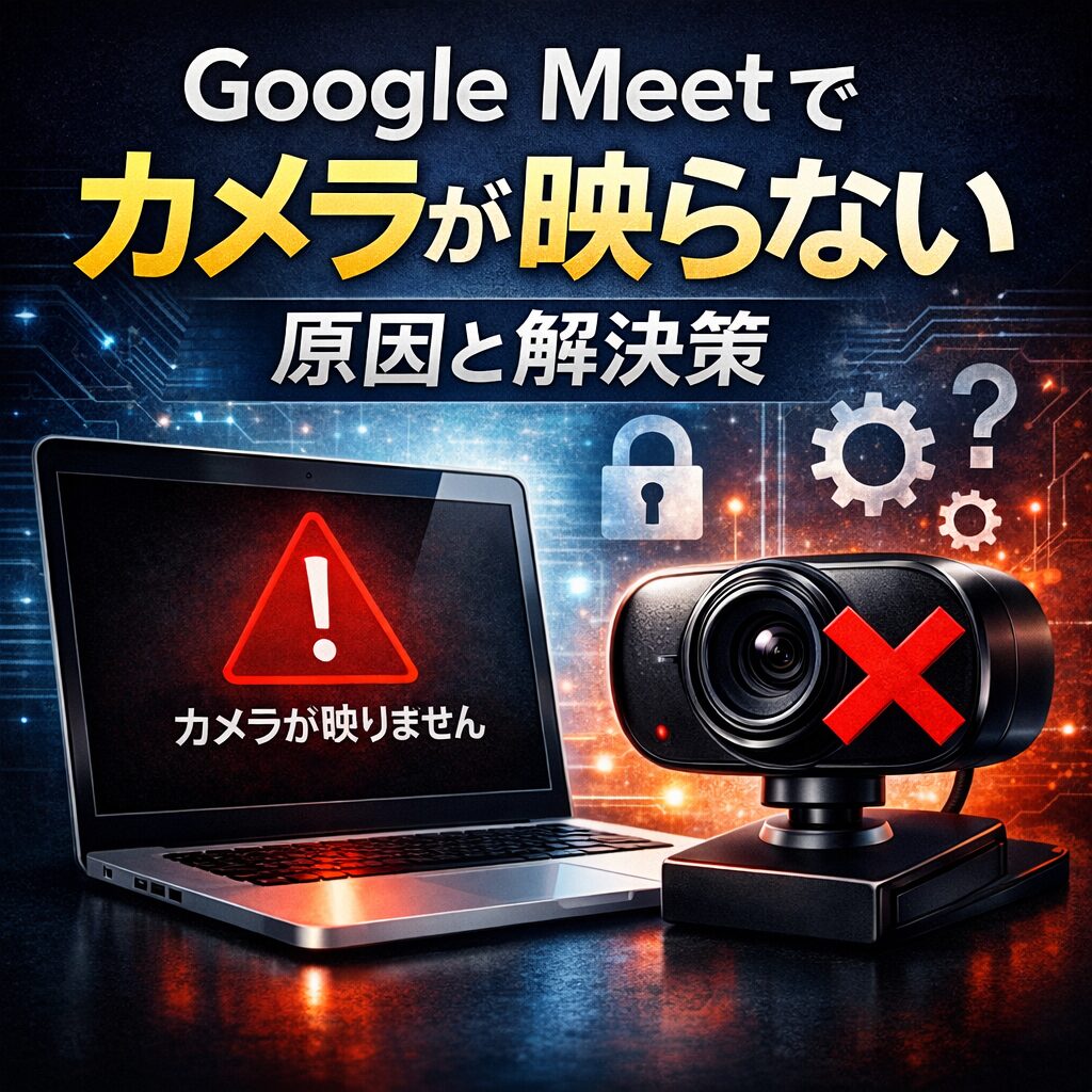 Google Meetでカメラが映らない原因と解決策