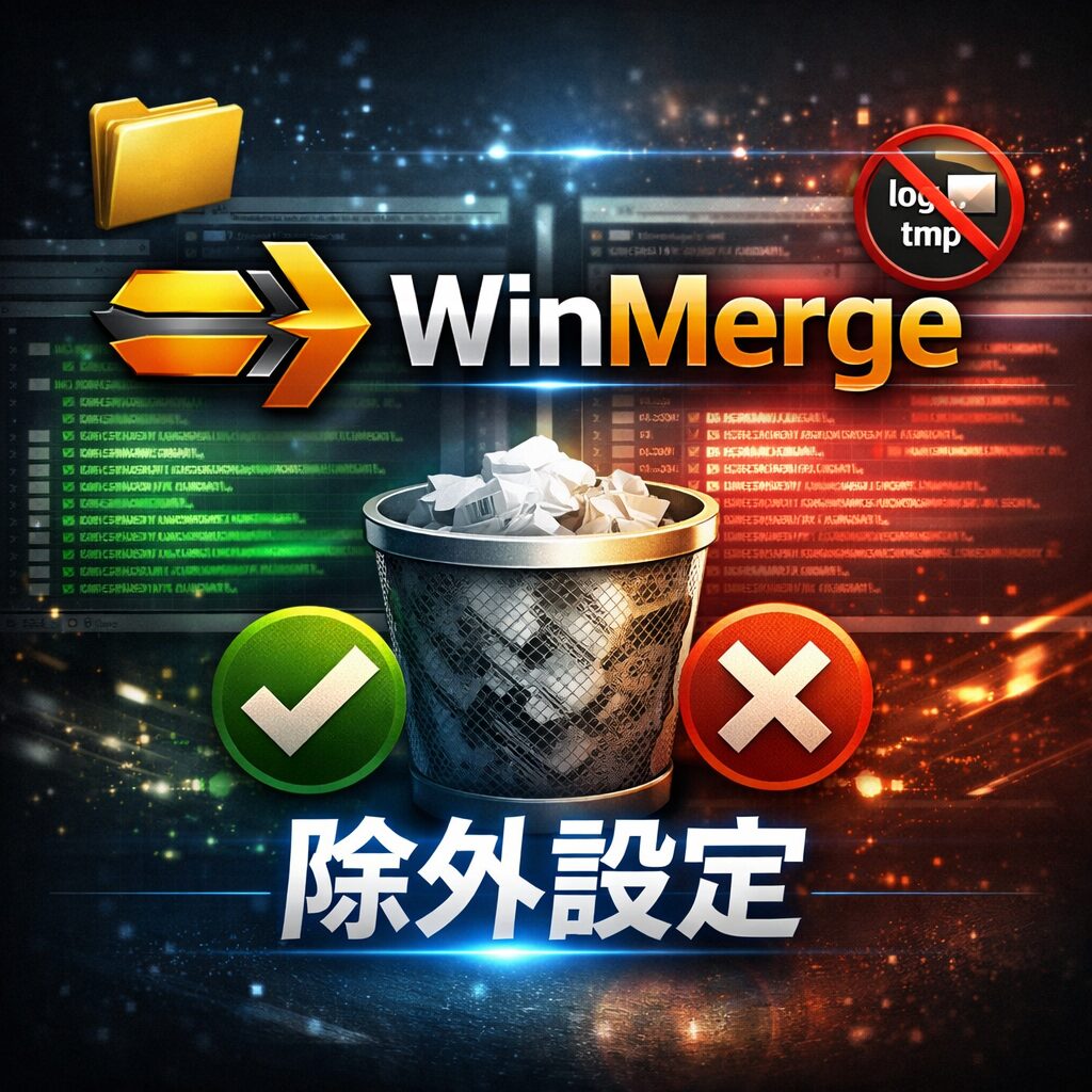 WinMergeのフィルター設定｜特定ファイルを除外する方法