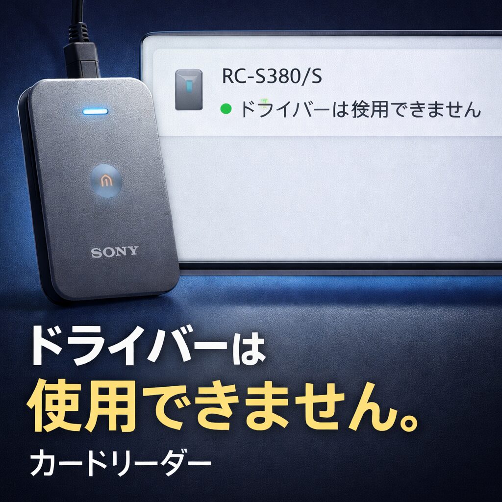 カードリーダーで「ドライバーは使用できません。」と表示される原因と対処法