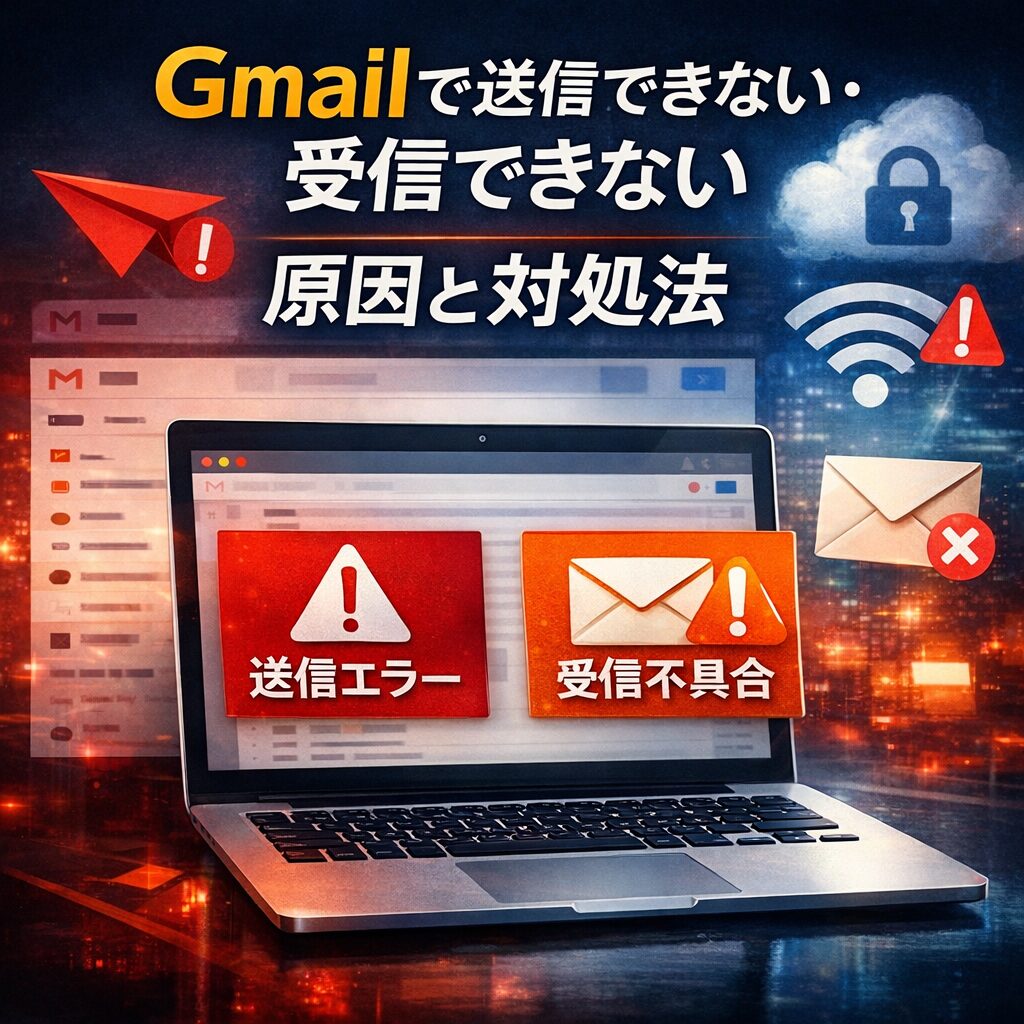 Gmail でメールが送信できない・受信できない原因と対処法