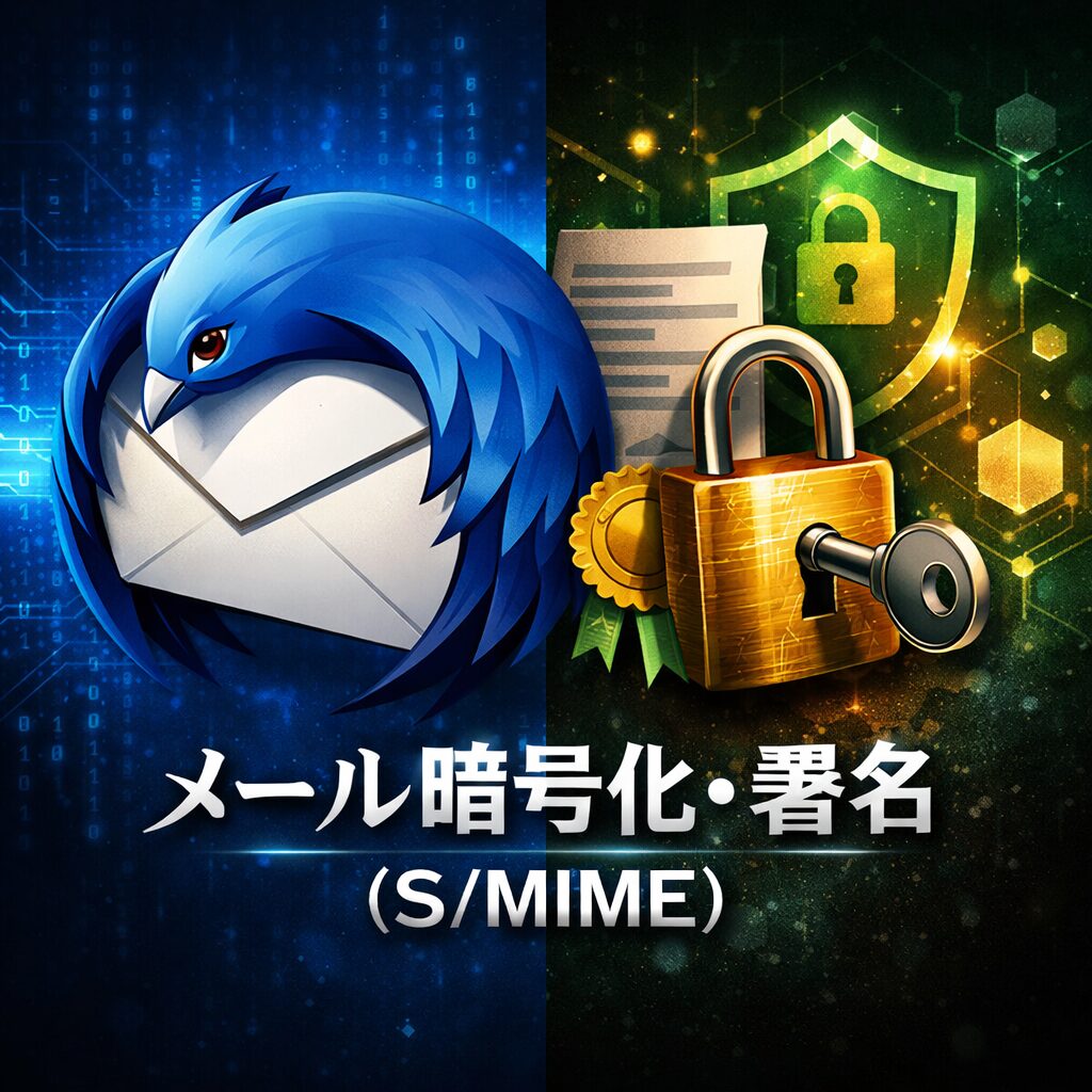 Thunderbirdの暗号化・署名（S／MIME）設定手順