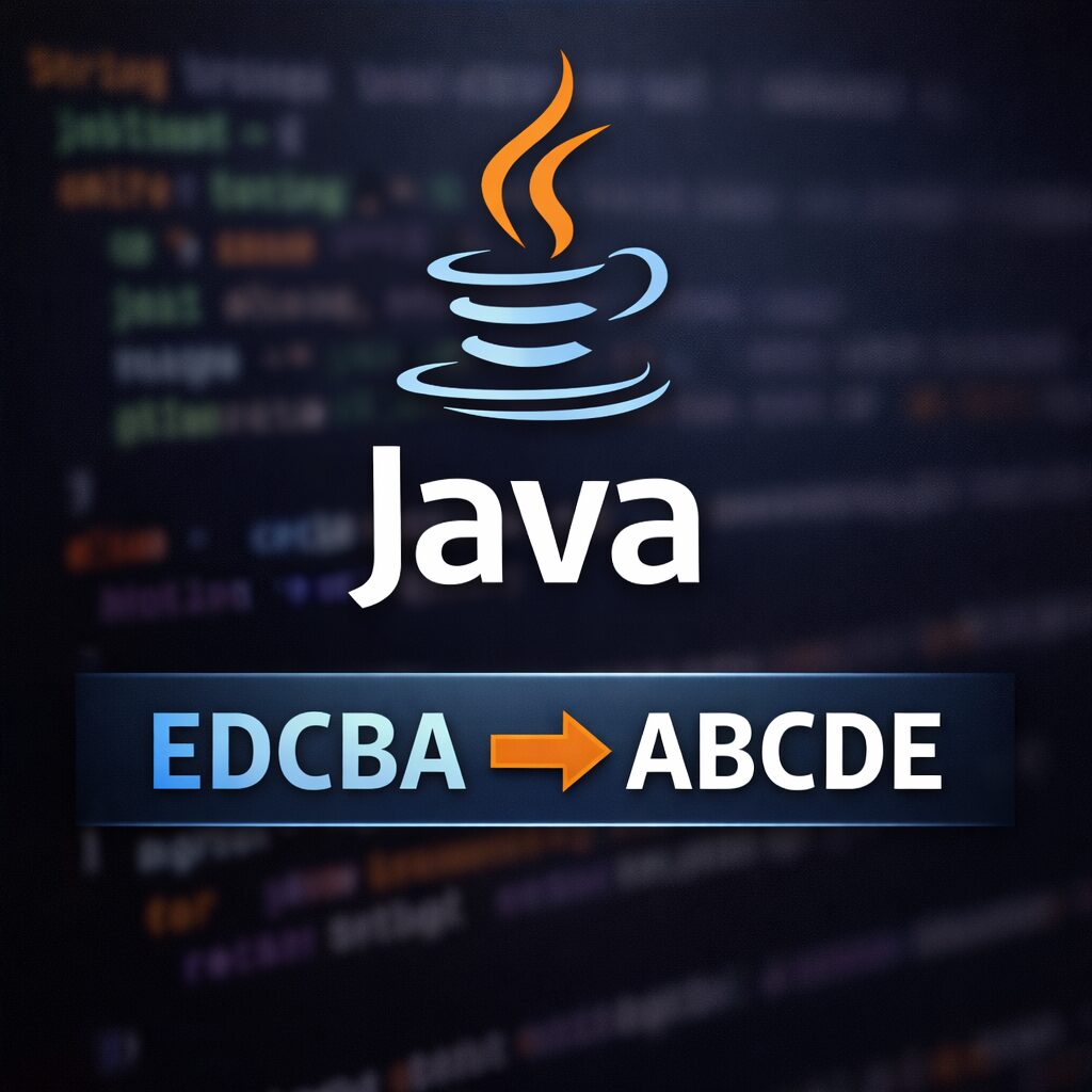 Java：文字列を左右反転／逆順ソートする方法
