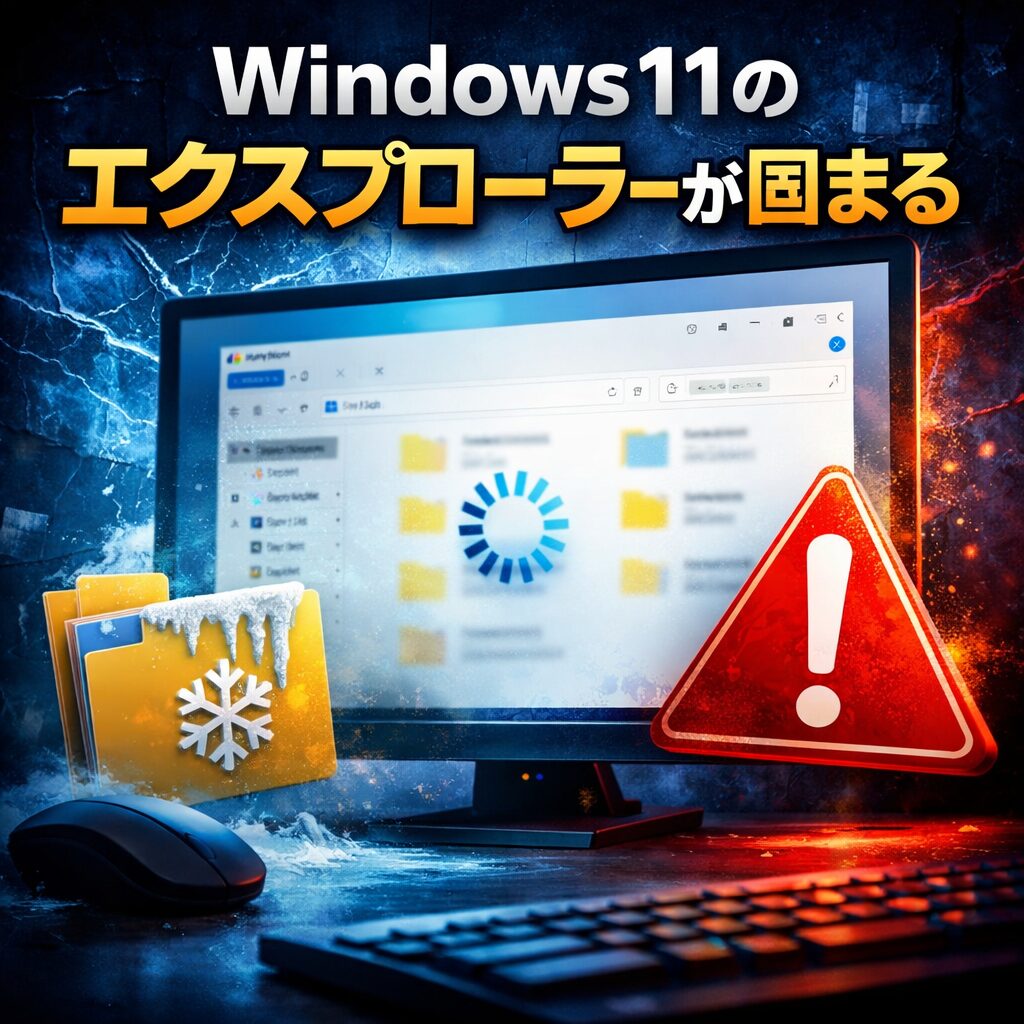 【Windows11のエクスプローラーが固まる】よくある原因と直し方