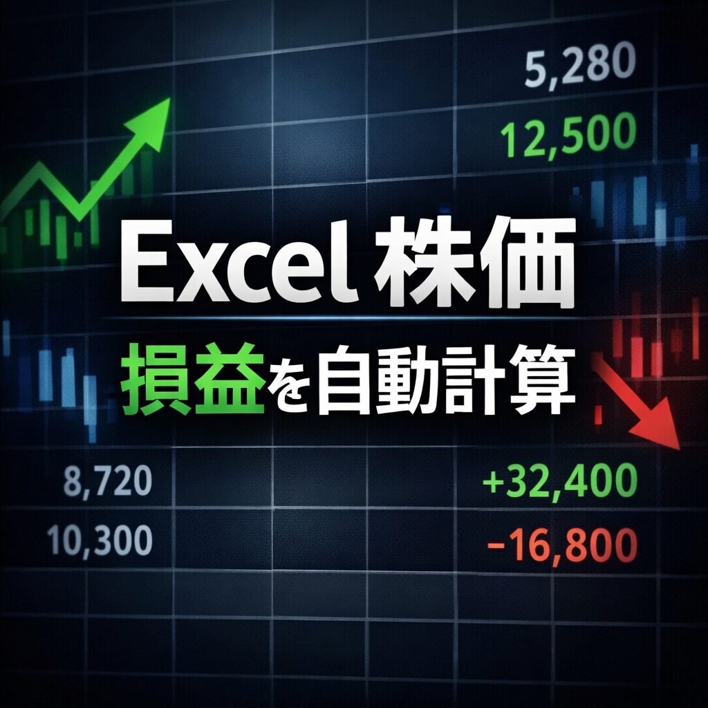Excelで取得した株価を使って損益を自動計算する方法