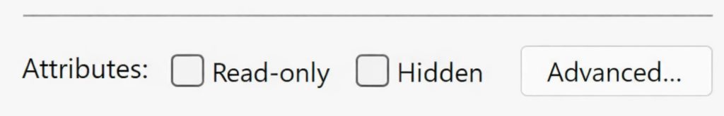 On the General tab, uncheck the &ldquo;Read-only&rdquo; box