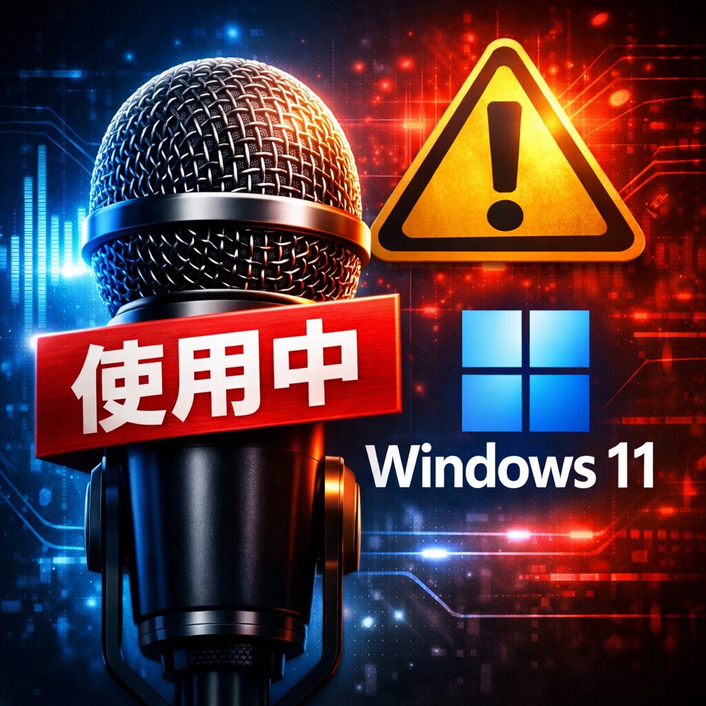 Windows11でマイクが「他のアプリに使用されています」と表示される原因