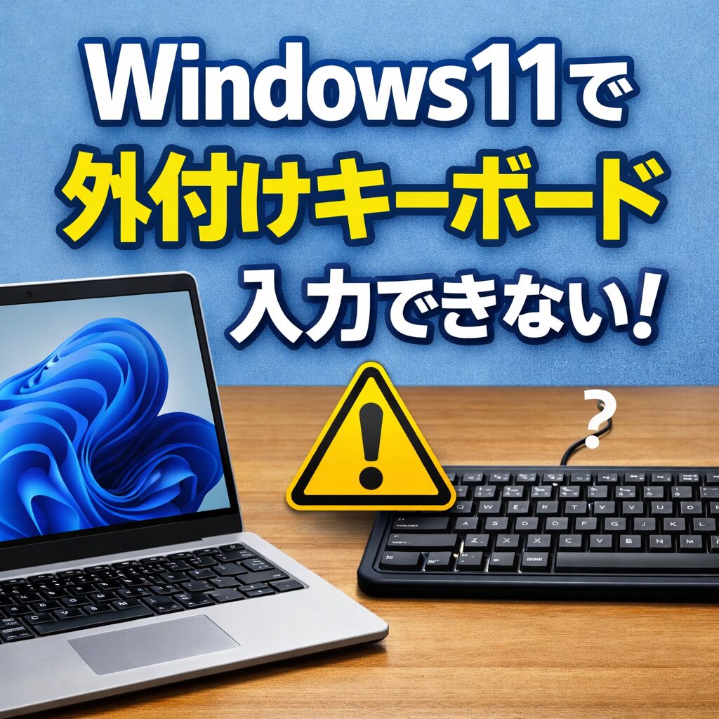 Windows11で外付けキーボードが入力できない時の対処法