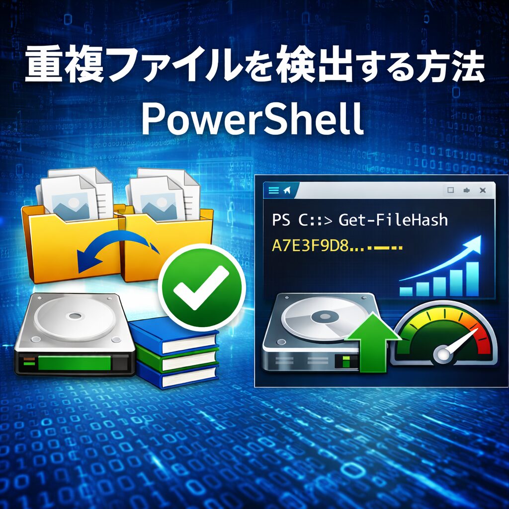 PowerShellで重複ファイルを検出する方法｜ストレージ節約